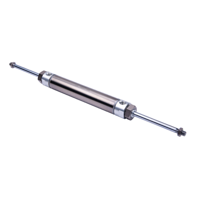 AIRTAC ROUND LINE CYLINDER NPB SERIES 1 1/16" BORE 1 1/2" STROKE, DBL ACT, DBL ROD, DBL NOSE MNT, MAGNET
